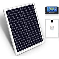 DOKIO 20W Kit de Paneles Solares Policristalinos CON REGULADOR solar para carga 12V Batería FáCIL DE LLEVAR Ideal para…